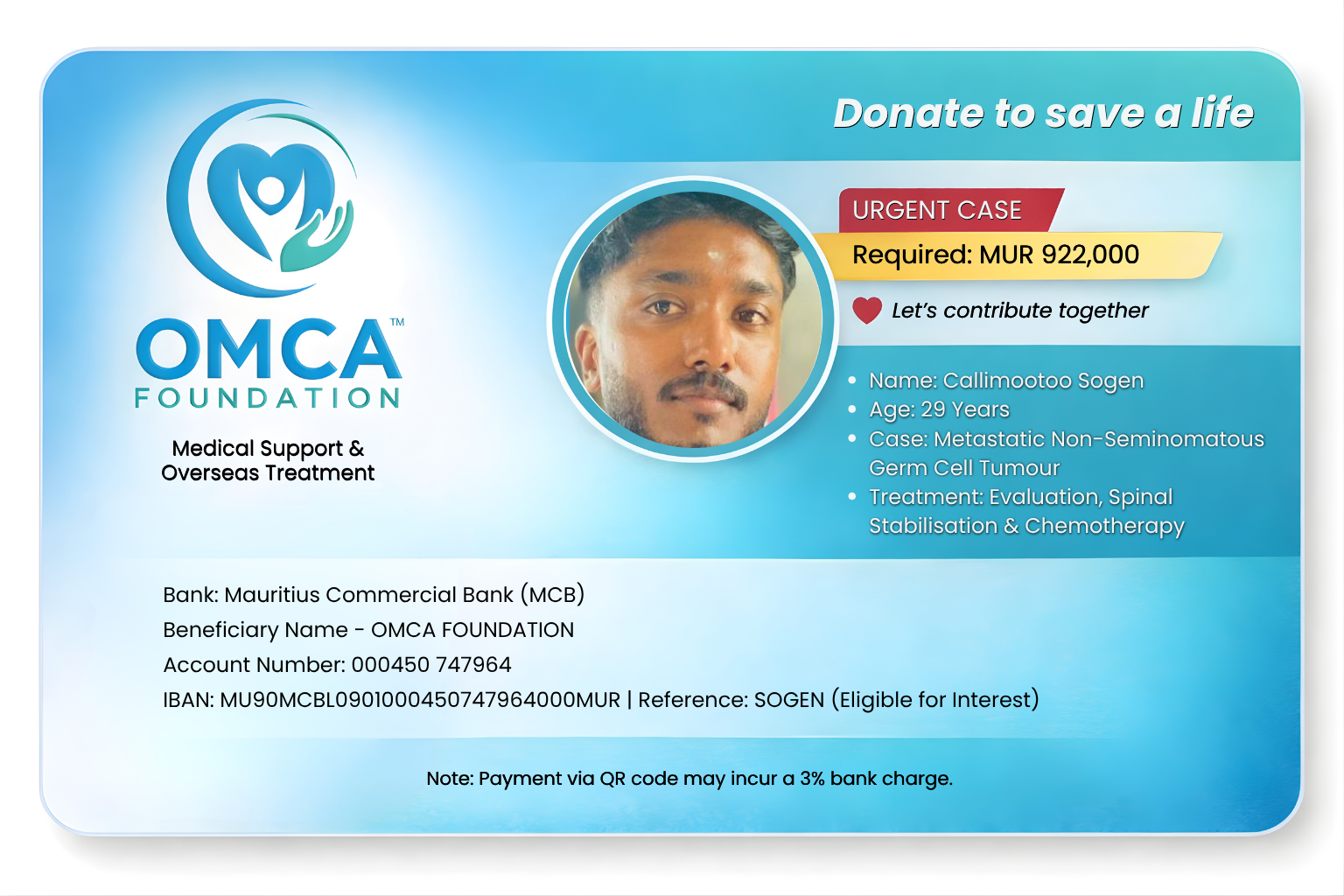 omca donation cards