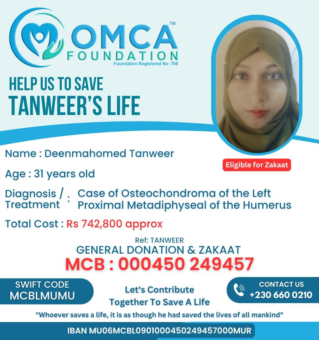 help save tanweer’s health – urgent medical treatment support