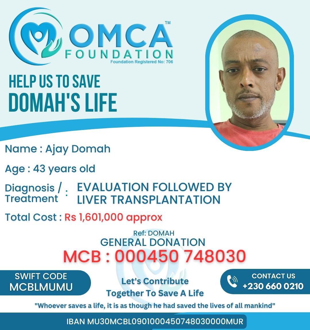 help save domah’s life – urgent liver transplant treatment