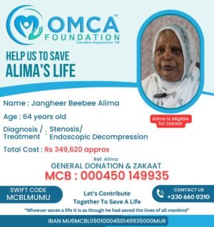 help save alima’s life – urgent spine treatment & endoscopic decompression surgery support