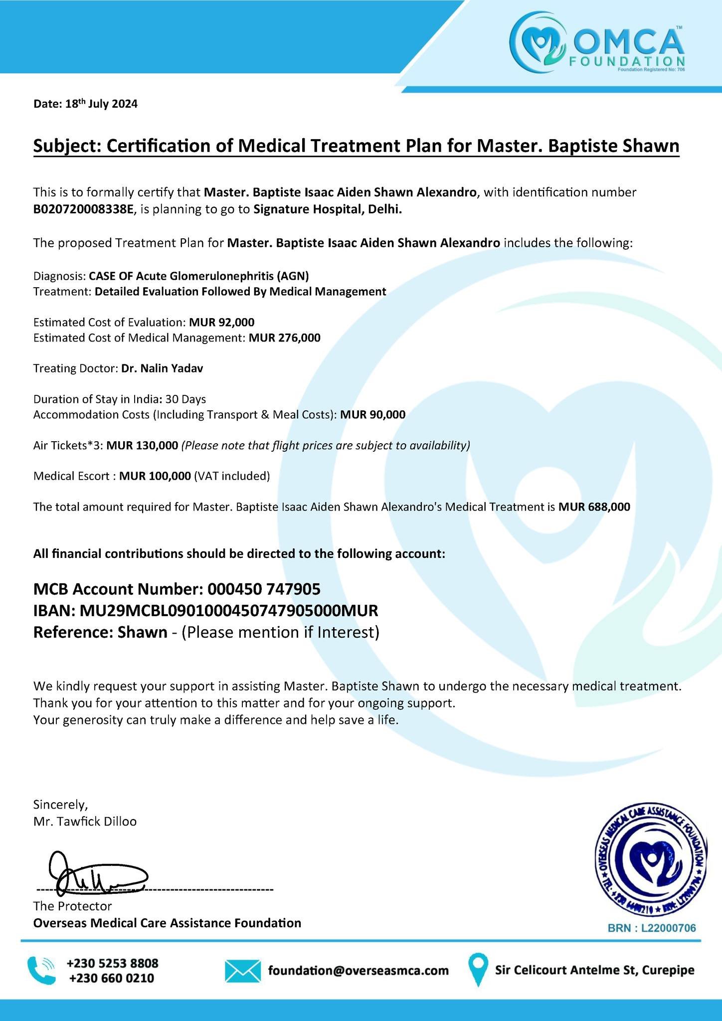 help save shawn’s life – urgent treatment for acute glomerulonephritis (agn)