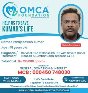help save kumar’s life – urgent spine surgery needed