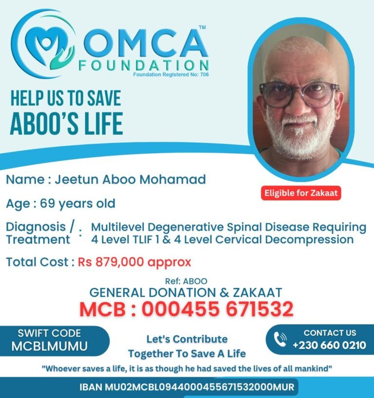 help save aboo’s life – urgent spine surgery support