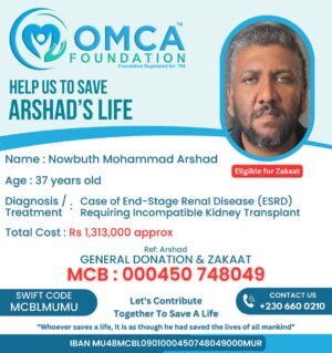 help save arshad’s life – urgent kidney transplant support