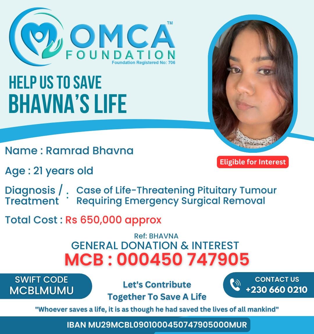 help us save bhavna’s life – emergency pituitary tumour surgery support