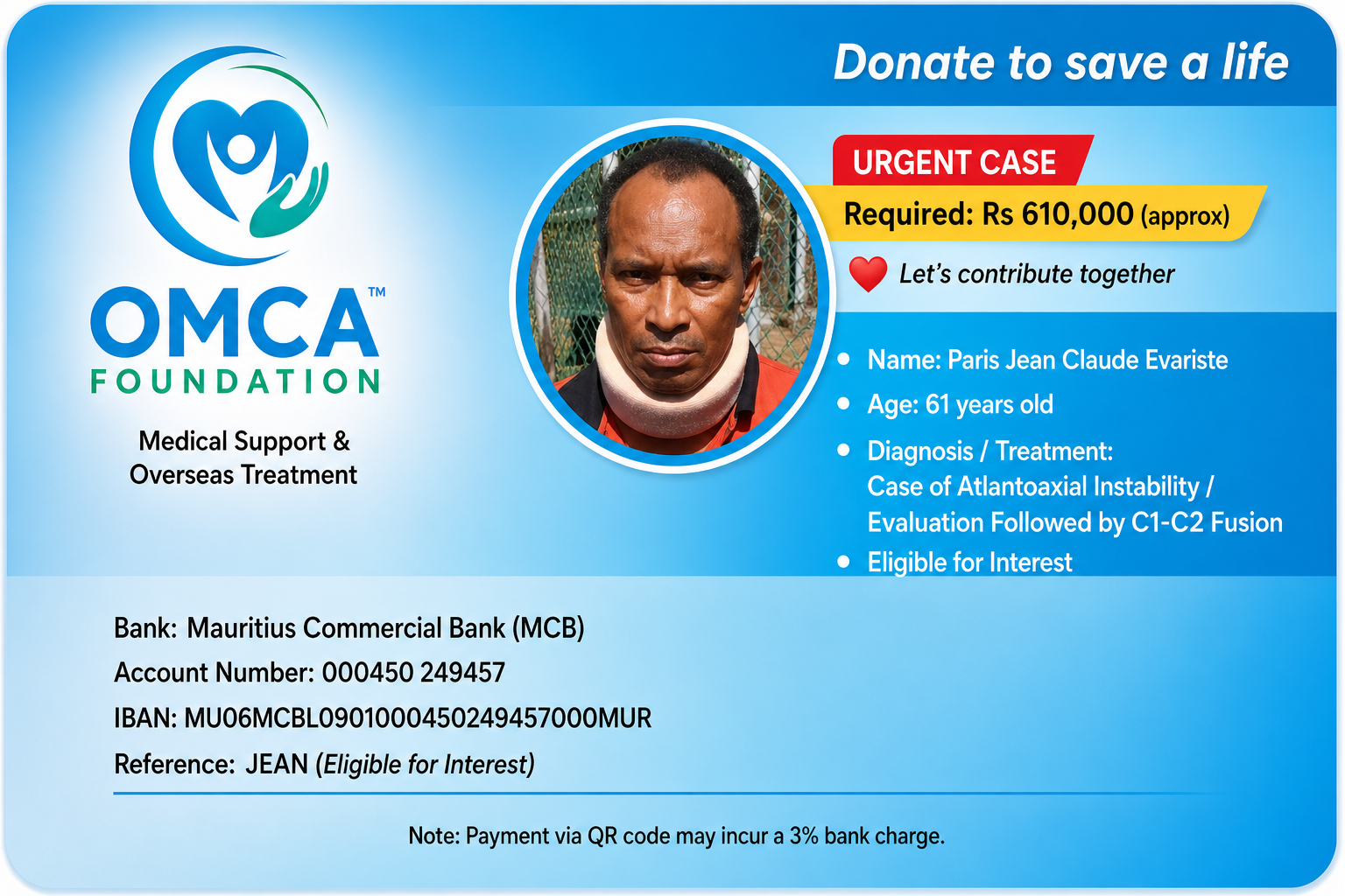 help save jean’s life – urgent spine surgery needed
