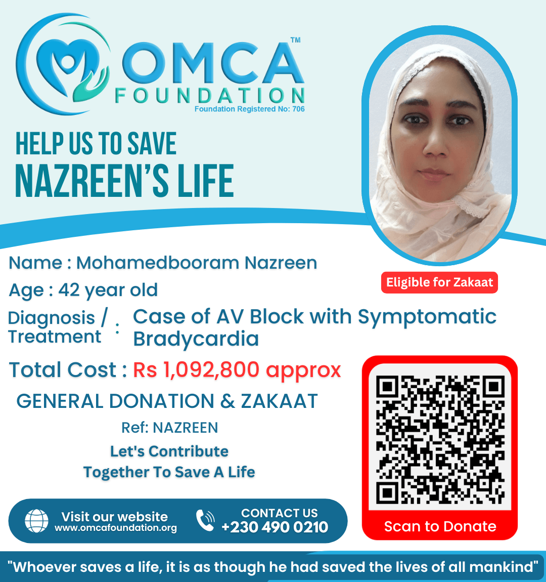 Help Save Nazreen’s Life – Urgent Pacemaker Implantation Treatment Support