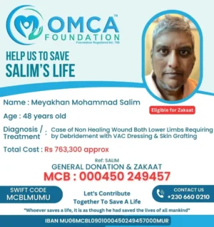 Help Save Salim’s Life – Urgent Wound Treatment & Skin Grafting Support