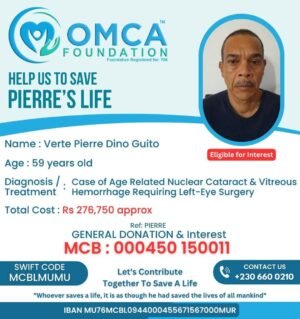 Help Save Pierre’s Vision – Urgent Eye Surgery Support